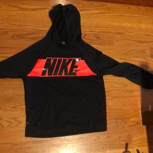 Black nike pull over hoodie